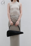 OUDE WAAG knitted asymmetric suspender vest OW-23SS-TP06 meters gray